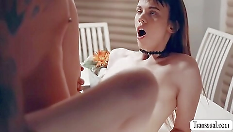Sexy brunette babe with a big ass fucked