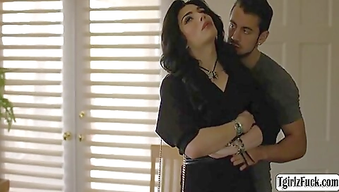 Hot chick fucks in the kitchen