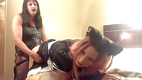 Hot brunette hair with a massage and anal